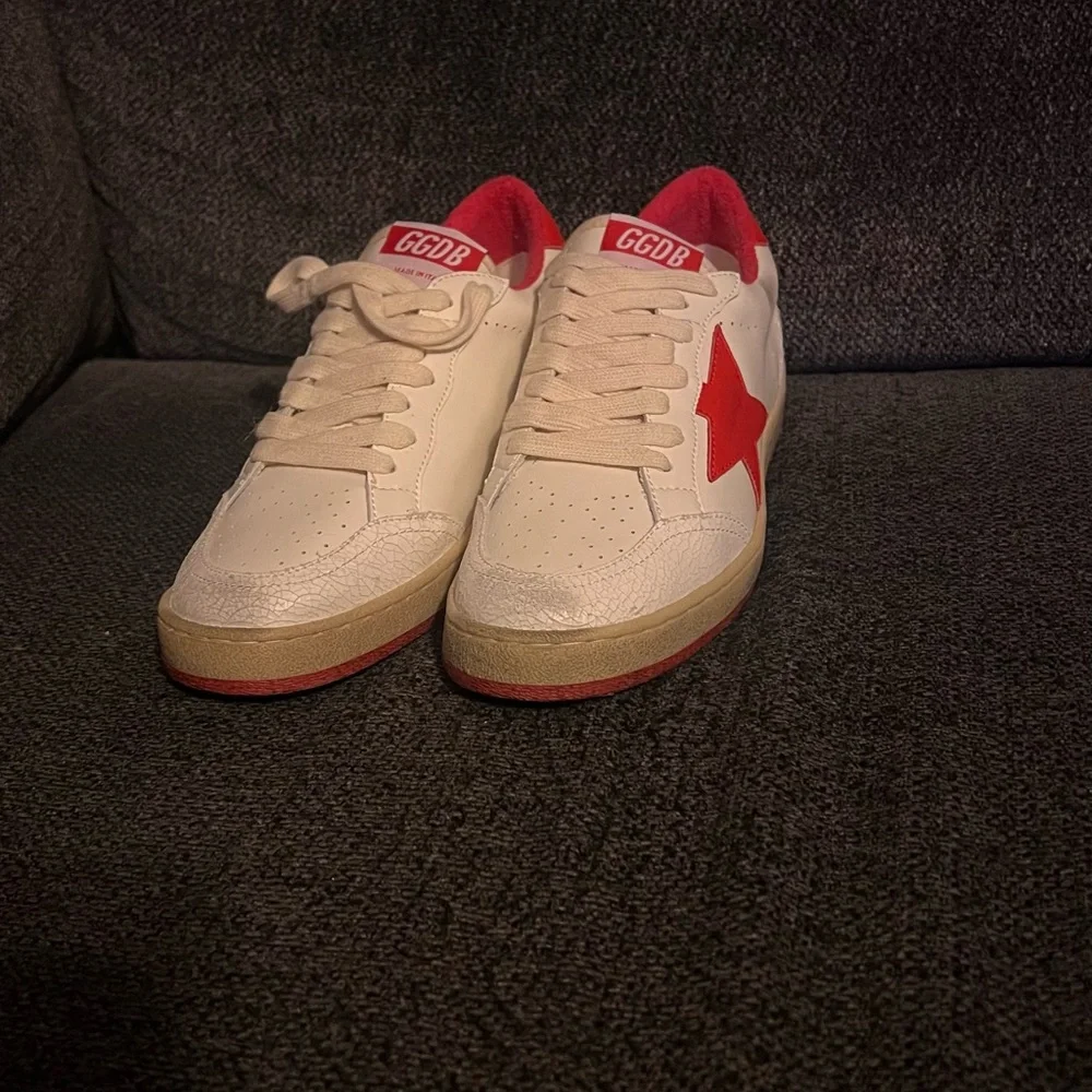 Golden Goose White and Red Sneakers Uni sex - Picture 7 of 7
